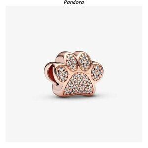 Pandora Sparkling Paw Print Charm